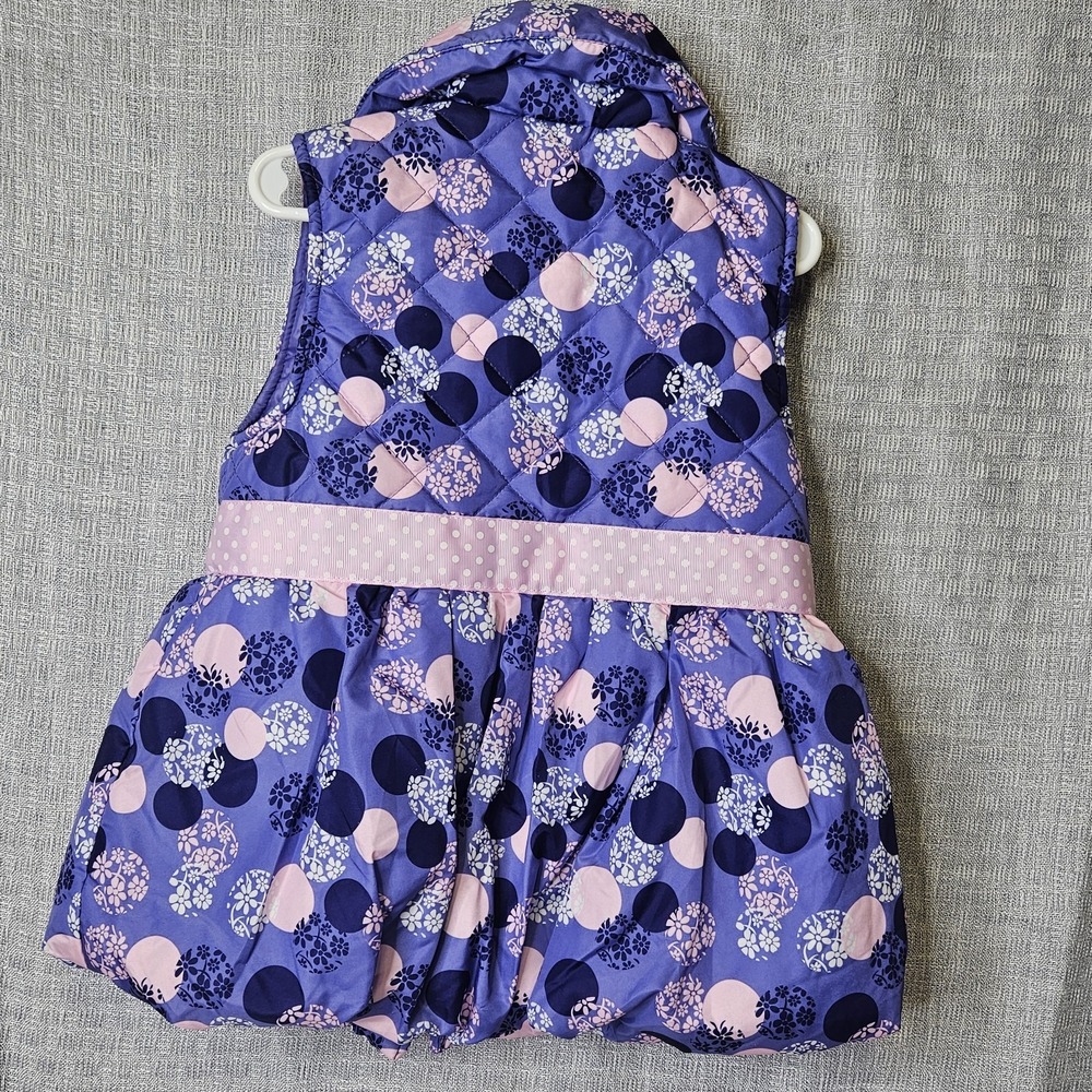 Kids Headquarters girls' size 6x purple and pink floral puffer vest. - Picture 2 of 6